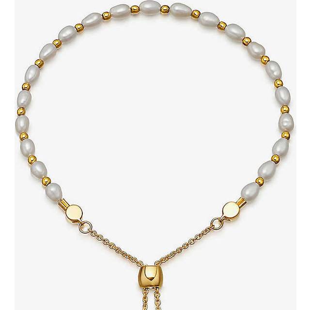 Gold Biography White Pearl Kula Bracelet