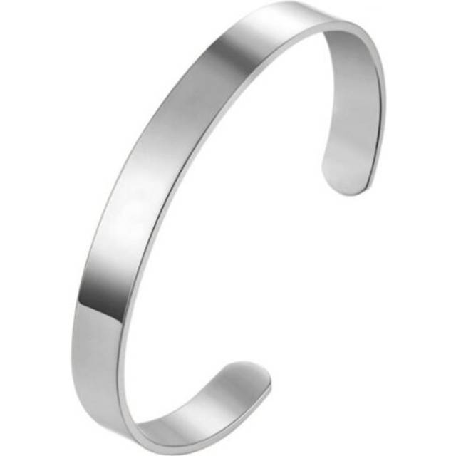 Unisex Adjustable Bracelet Bangle - Silver