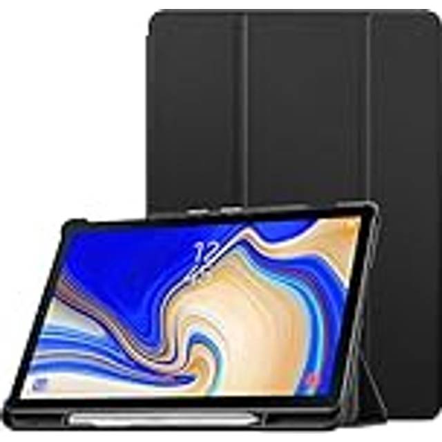 Fintie Slim-fodral för Samsung Galaxy Tab S4 10.5 2018 med S-pennhållare, ultratunt tredelat stativskydd med automatisk vila/vakna för Samsung Tab S4 10,5 tums surfplatta SM-T830/T835/T837, svart