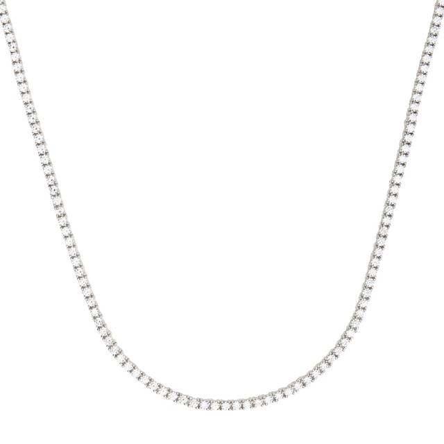 CARAT* LONDON Prudence Silver Cubic Zirconia Round Line Necklace