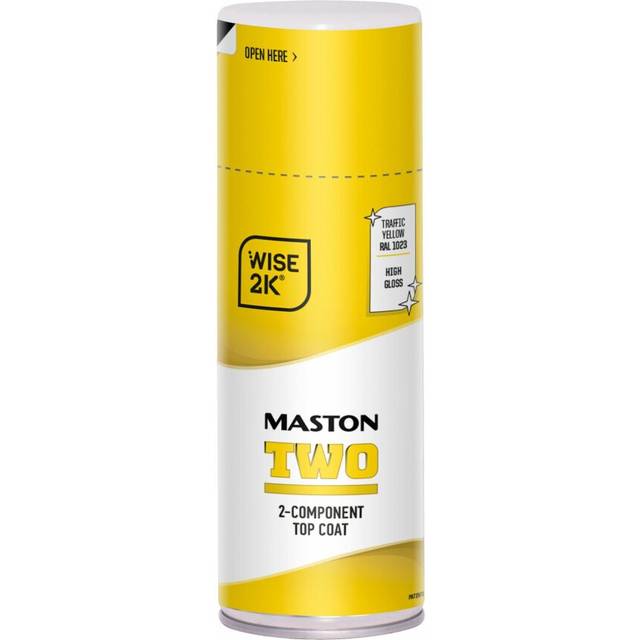 Maston Spray Paint 2K Two High Gloss Traffic Yellow RAL1023 400ml