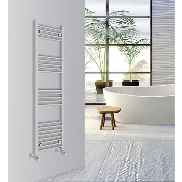 (Chrome, 1400x400mm) Warmehaus Straight Bathroom Heated Towel Rail Warmer Radiator Central Heating