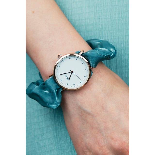 Blue Handmade Colour Women Elastic Strap Bracelet Wristwatch - One Size