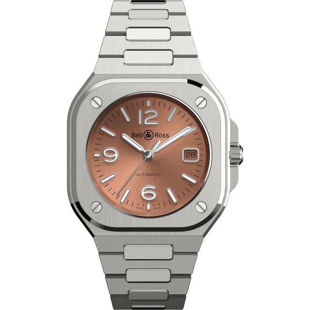 Bell & Ross Mens Bronze Dial Watch BR05A-BR-ST/SST - Silver