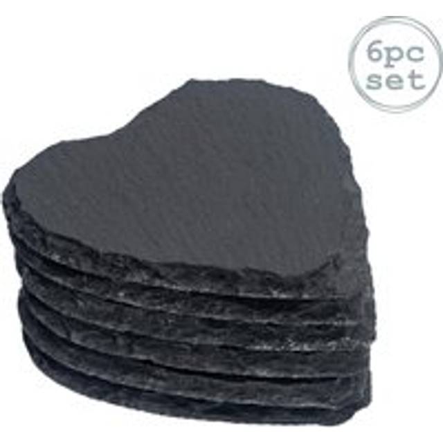 Heart Slate Coasters - Pack of Six