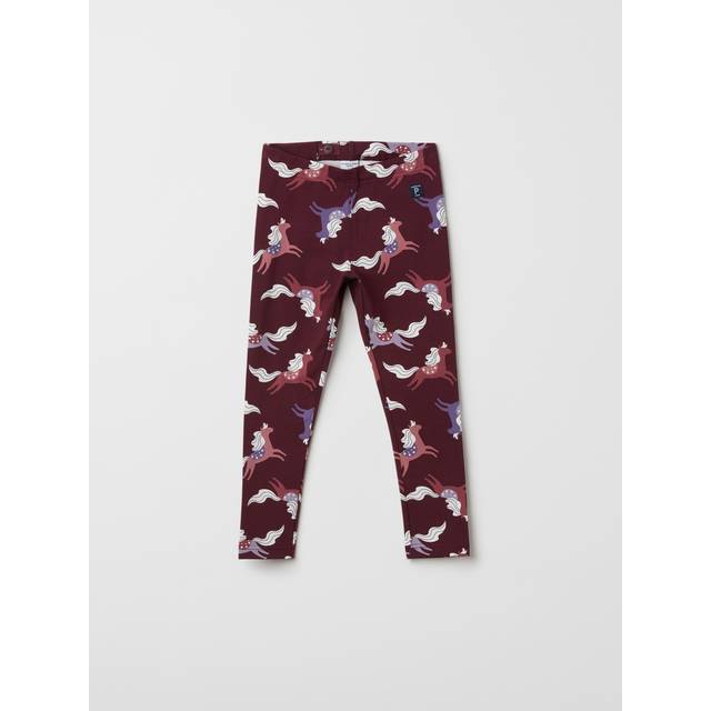 Unicorn Print Kids Leggings - Purple - 4-5y x 110