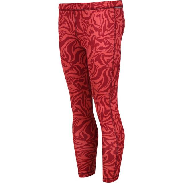 (13 Years, Mineral Red) Regatta Childrens/Kids Barlia Zebra Print Winter Leggings