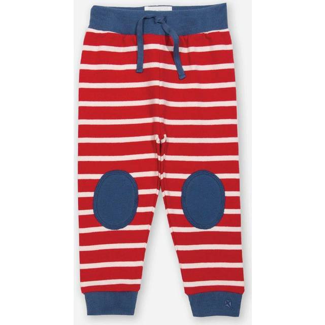 Kite Clothing Boys Stripy Joggers - Red organic cotton - Size 3-6M
