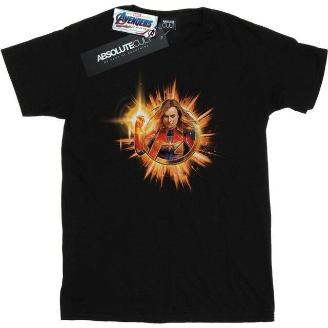 Marvel Girls Avengers Endgame Captain Marvel Blast Cotton T-Shirt