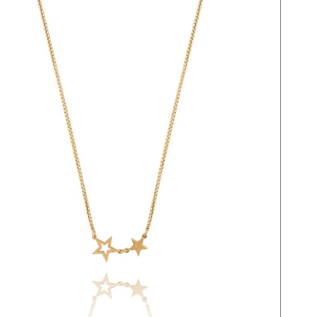 CU Jewellery - Double Star Necklace Gold
