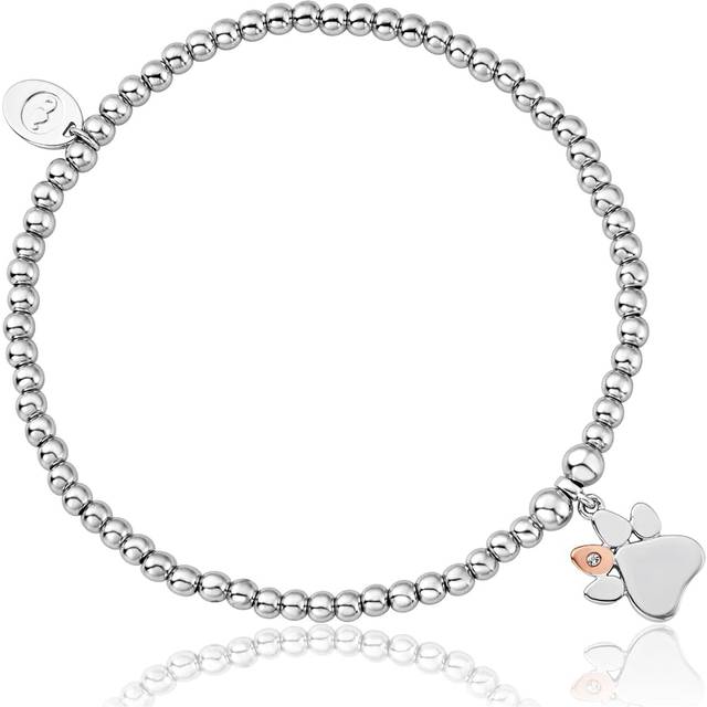 Paw Prints Sterling Silver Affinity Bracelet with Topaz