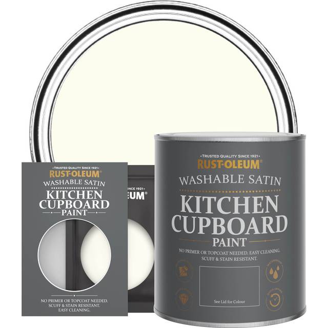Rust-Oleum Kitchen Cupboard Satin Finish Tester Sachet - Antique White 10ml - Antique White