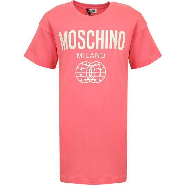 Moschino Girls Girl's Milano T-Shirt Dress in Pink Cotton - Size 6Y