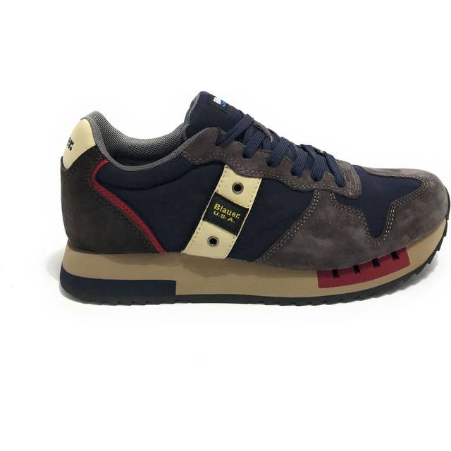 Sleek Blue Designer Sneakers with Contrast Accents - EU40/US7