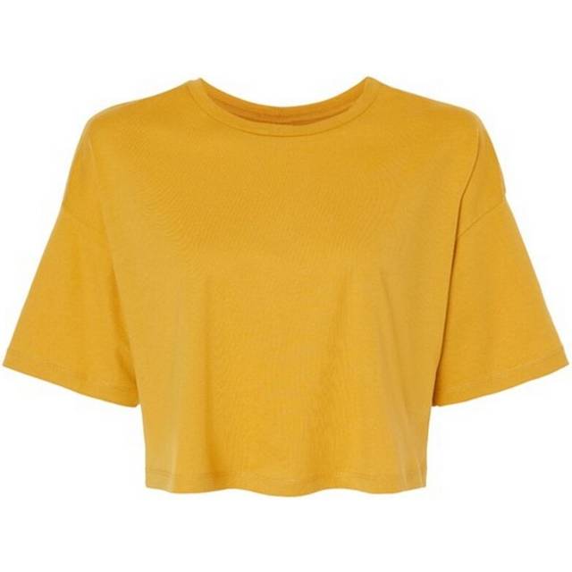 (L, Mustard) Bella + Canvas Womens/Ladies Jersey Crop T-Shirt