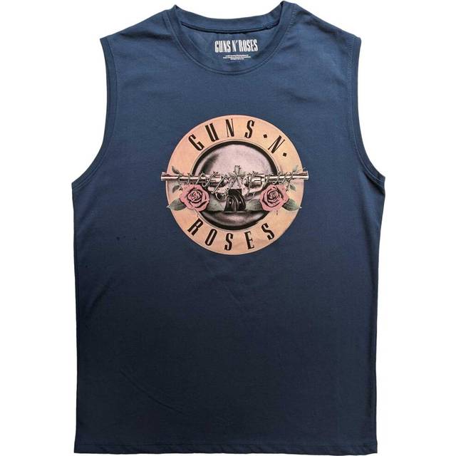 (XXL, Denim Blue) Guns N Roses Unisex Adult Classic Logo Cotton Tank Top