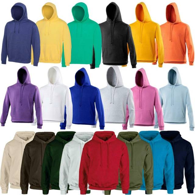 Mens Pullover Plain Hoodie