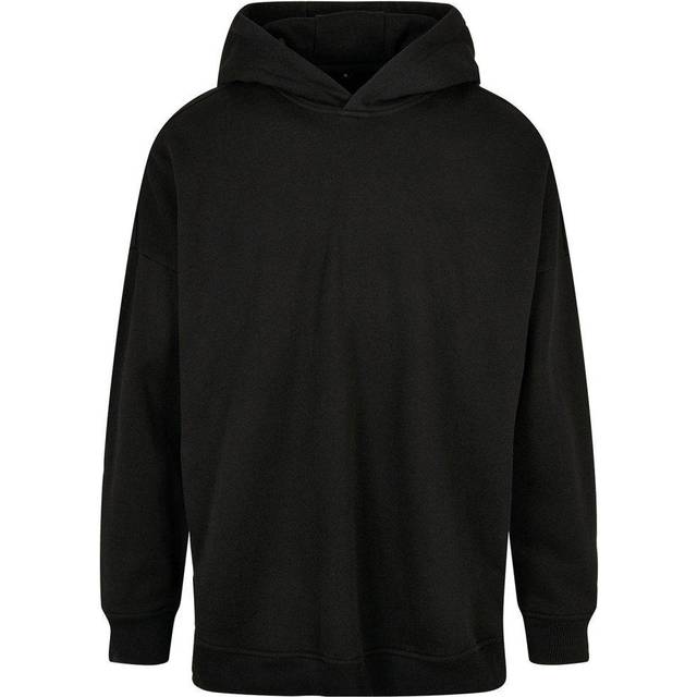 (M, Black) Build Your Brand Mens Oversized Cut-On Hoodie