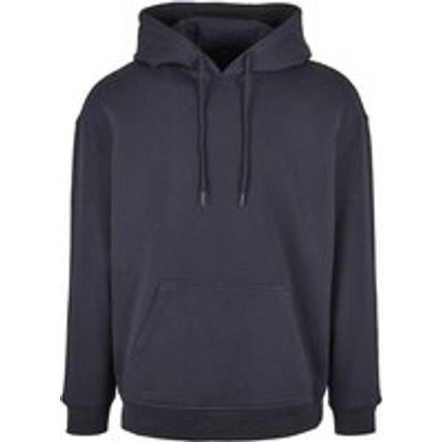 (L, Navy) Build Your Brand Mens Basic Oversized Hoodie