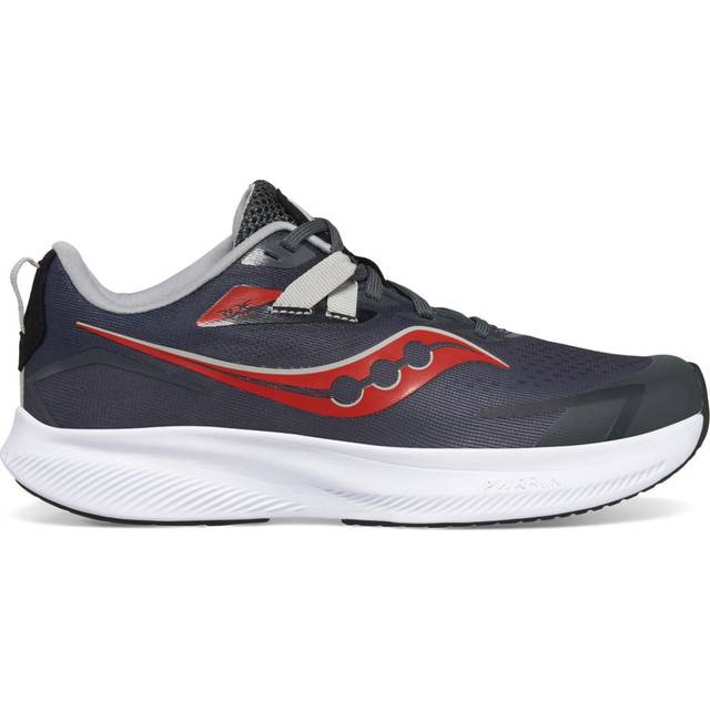 Saucony Kids' Ride 15 Grey/Black/Red, 21