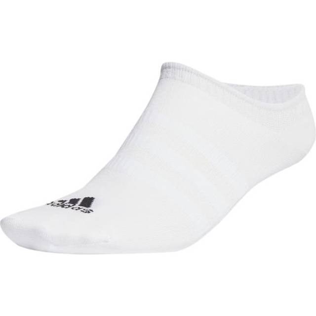 adidas Unisex - Vuxen Thin and Light No-Show Socks 3 Pairs, White / Black, 40-42 EU