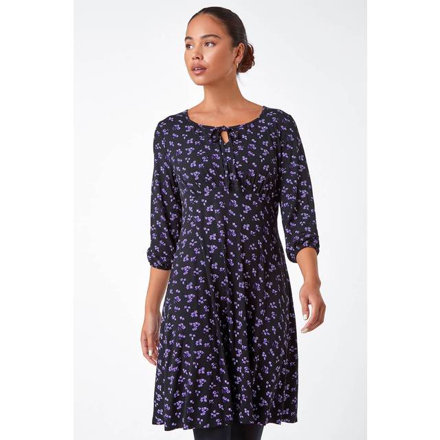 Roman petite ditsy floral stretch tea dress for women uk - ladies