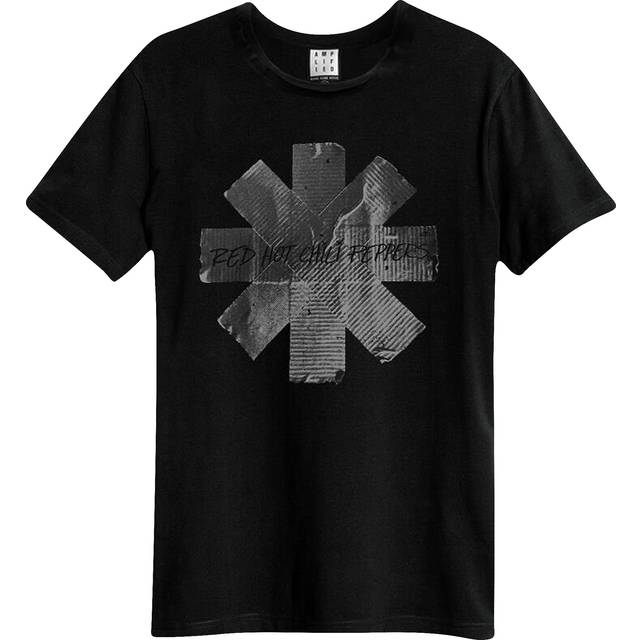 (L, Black) Amplified Unisex Adult Duct Tape Red Hot Chilli Peppers T-Shirt