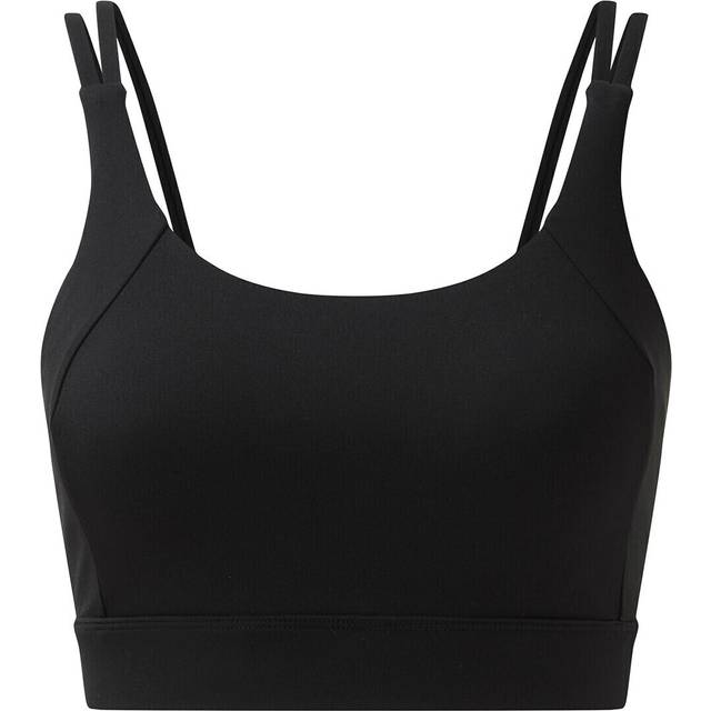 (2XL, Black) TriDri Womens/Ladies Cross Back Medium Impact Sports Bra