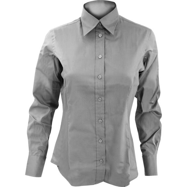 (20, Silver Grey) Kustom Kit Ladies Corporate Long Sleeve Oxford Shirt