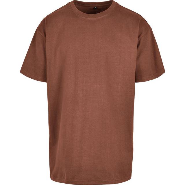 (2XL, Bark) Build Your Brand Unisex Adults Heavy Oversized Tee