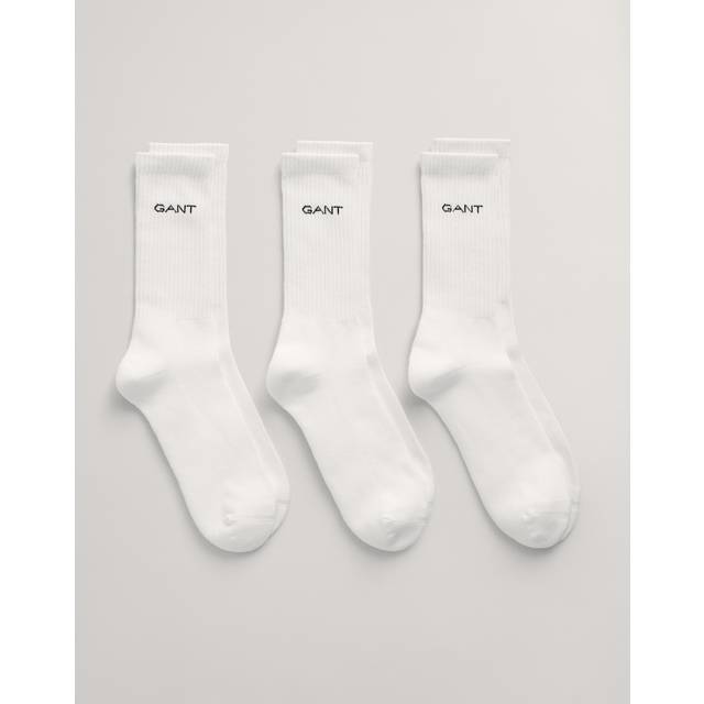 Men's GANT Mens Sport Socks 3-Pack - White - Size: 9/9.5/10/10.5/11
