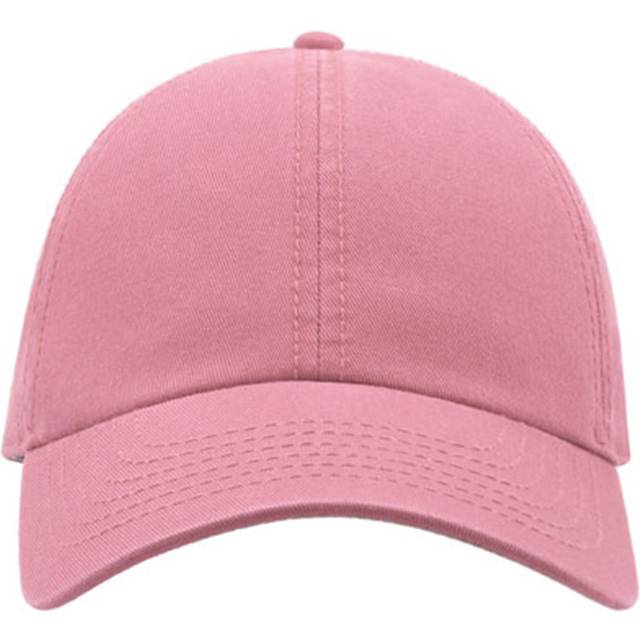 (One Size, Pink) Atlantis Action 6 Panel Chino Baseball Cap (Pack of 2)