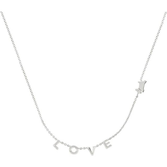 Radley ladies silver plated love word charm necklace ryj2399s