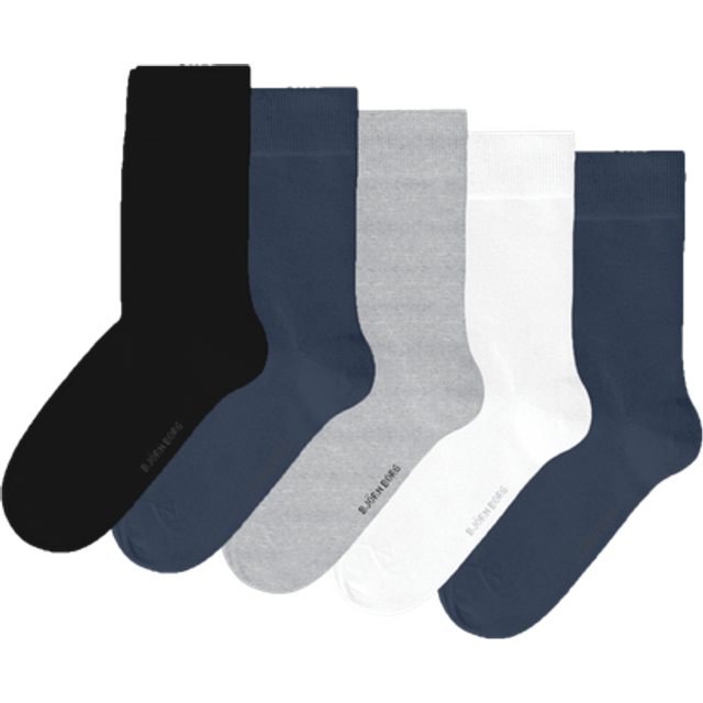 Björn Borg 5-pack Essential Ankle Sock - Blue/Grey - Strl 41/45 * Kampanj *