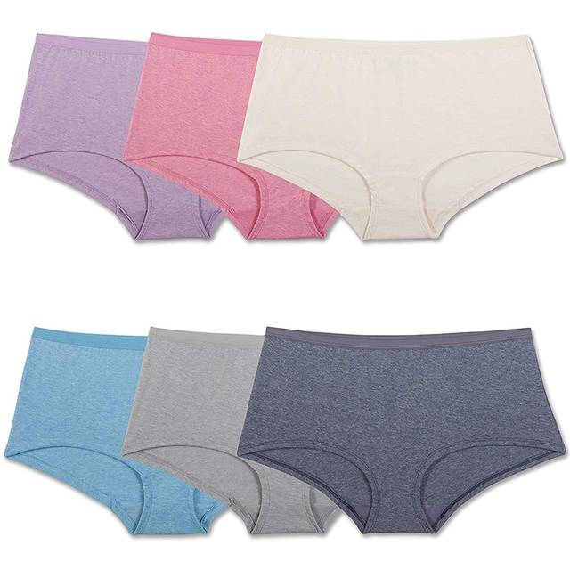 Fruit of the Loom Women's Beyondsoft Panties  Boyshort-Cotton Blend-6 Pack  6