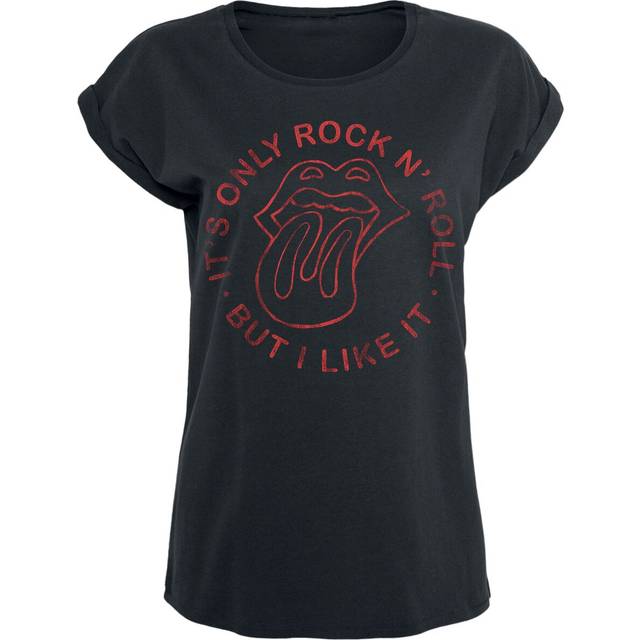 The Rolling Stones T-shirt - Vintage Rock N Roll Tongue - S XXL - för Dam - svart