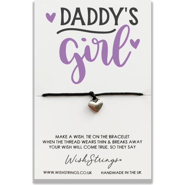 Daddy&#39;s Girl Wish String Bracelet With Lucky Charm Sentimental Gift