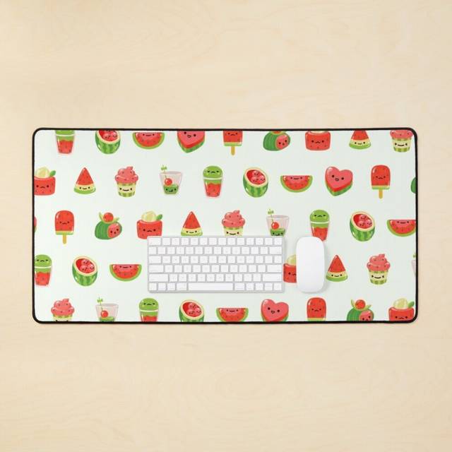 Desk Mat Watermelon Large Gaming Mouse Pad 35x16 inch