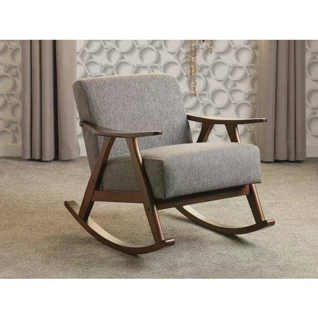 Seconique Kendra Rocking Chair - Grey Fabric, Grey