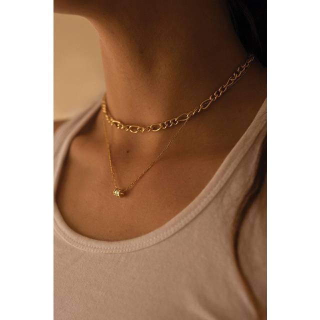 Thin Chain 18K Gold Link Chain Necklace - One Size
