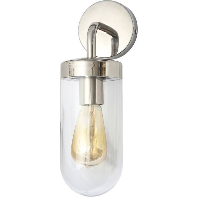 (Polished Steel) Litecraft Reeth Industrial Outdoor Wall Light