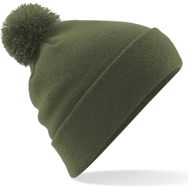 (One Size, Moss Green) Beechfield Unisex Original Pom Pom Winter Beanie Hat
