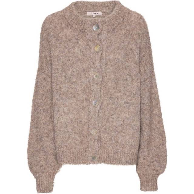 A-VIEW Patrisia Loose Knit Cardigan, Beige
