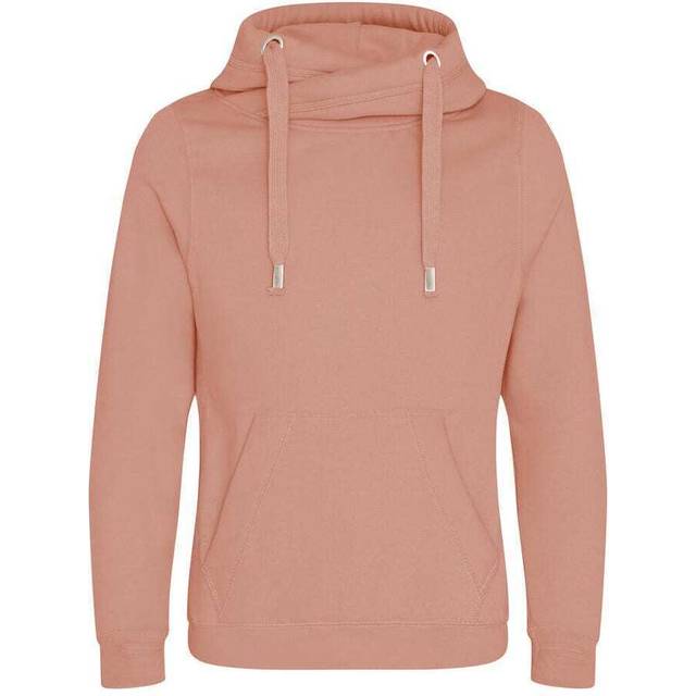 Hoods Cross Neck Hoodie - Dusty Pink - XL