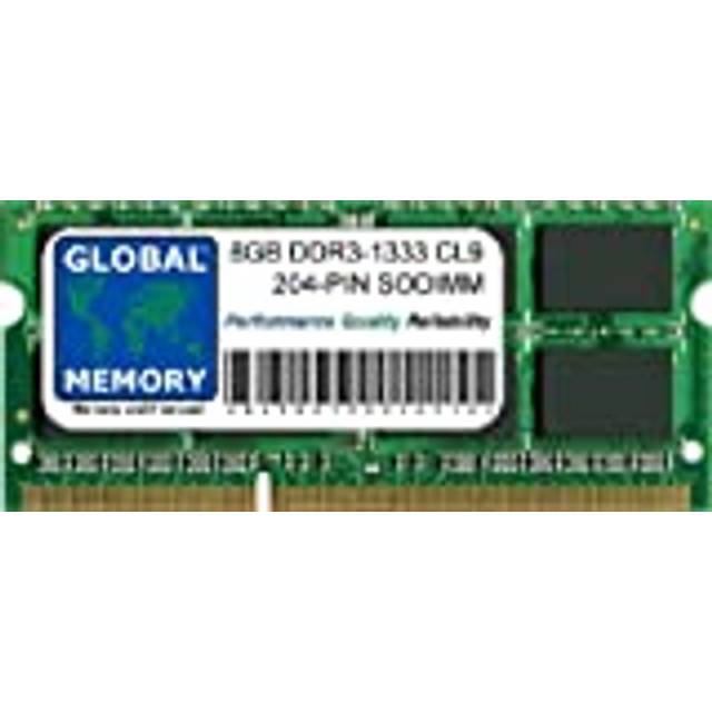 8GB DDR3 1333MHz PC3-10600 204-PIN SODIMM MINNE RAM FÖR INTEL MAC MINI/MAC MINI SERVER (MITTEN 2011) / IMAC i5/i7 (MITTEN 2010) / IMAC i3/i5/i7 (MITTEN/SENT 2011)