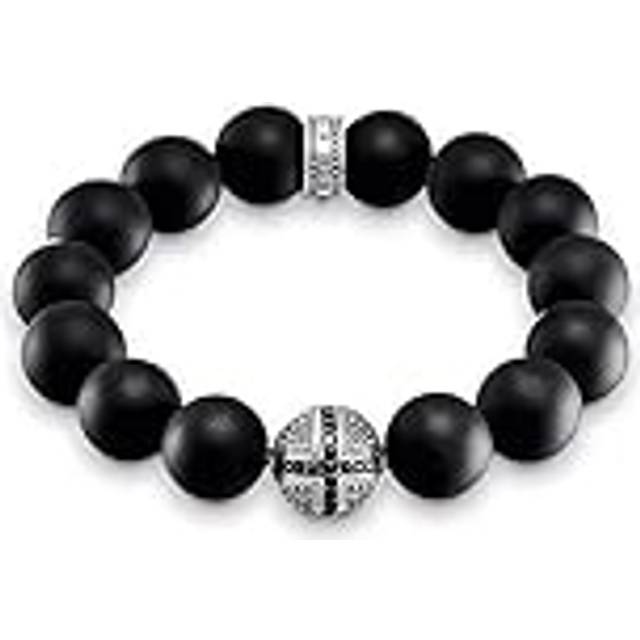 Thomas Sabo Power bracelet cross black A1572-705-11-L16 - black/silver-coloured - 16 cm