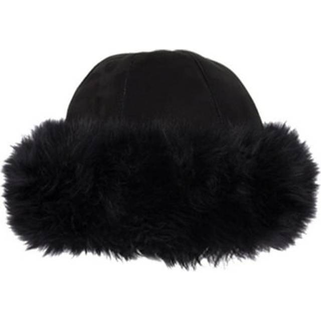 (L, Black) Eastern Counties Leather Womens/Ladies Moritz Sheepskin Panel Hat