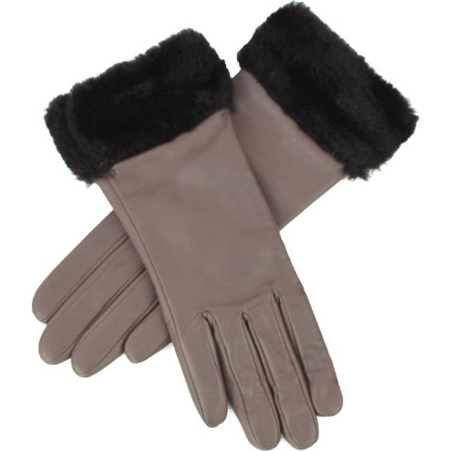 (L, Grey) Eastern Counties Leather Womens/Ladies Debbie Faux Fur Cuff Gloves
