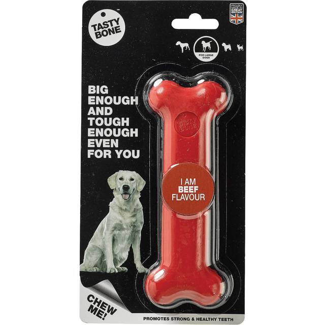 (Beef, Large) Tastybone Nylon Dog Chew Bone