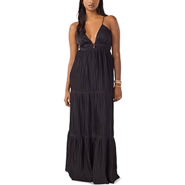 Wasta Pleated Dress - BLACK - Add a touch of Parisian flair to your weekly edit with ba&sh, a brand built on the foundation of Barbara Boccara and Sharon Krief’s childhood friendship and passion for fashion. With a focus on providing staples for your everyday wardrobe that can transcend seasons, the label offers everything from basics to outerwear and occasionwear, all finished with intricate details and brimming with a lively, joyful elegance.